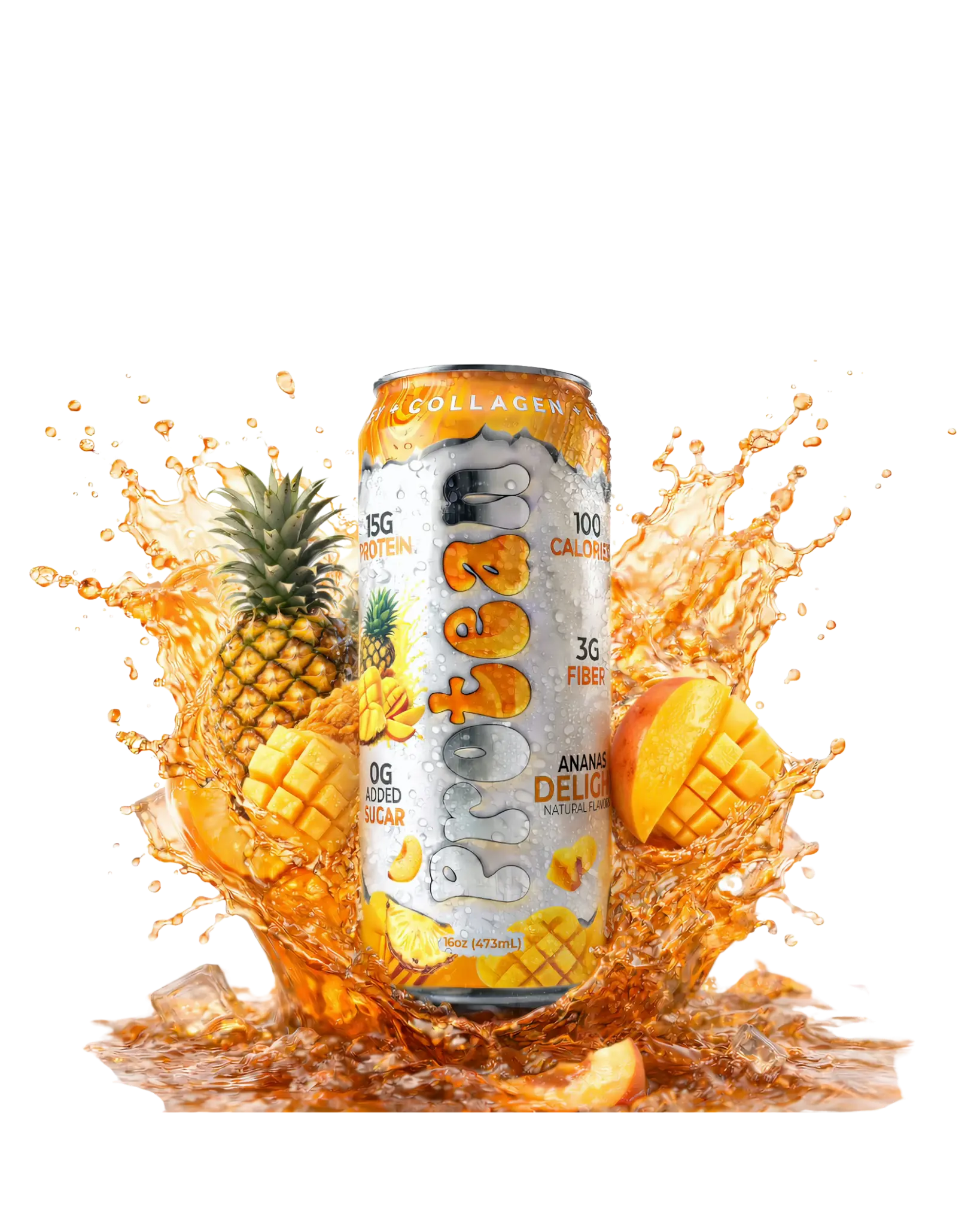 Protean Ananas Delight 16oz can with pineapple and mango splash